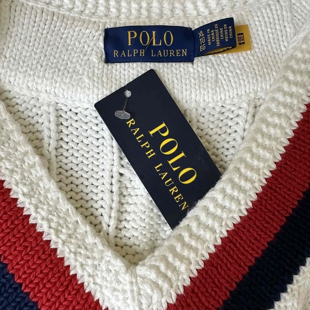 NWT Ralph Lauren Cable Knit Cricket Vest Size XL - Picture 4 of 16